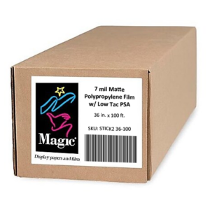 Magic 36&Quot; X 100' 7 Mil Matte Polypropylene Film W/ Low Tack Psa | Stick2 36-100